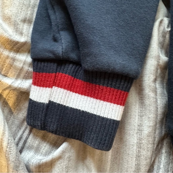 Navy Crewneck Sweater with Red and White Accents - Picture 4 of 6